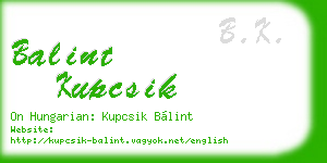 balint kupcsik business card